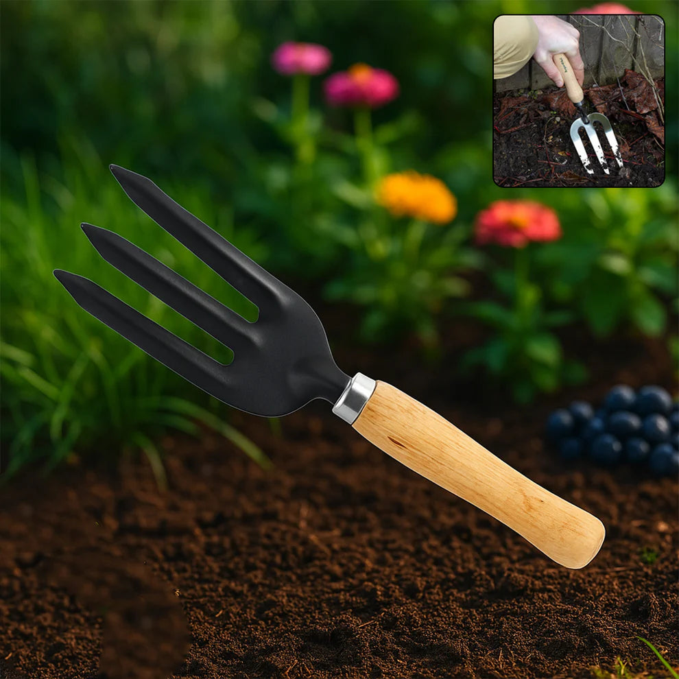 Hand Weeding Fork (Steel Black)