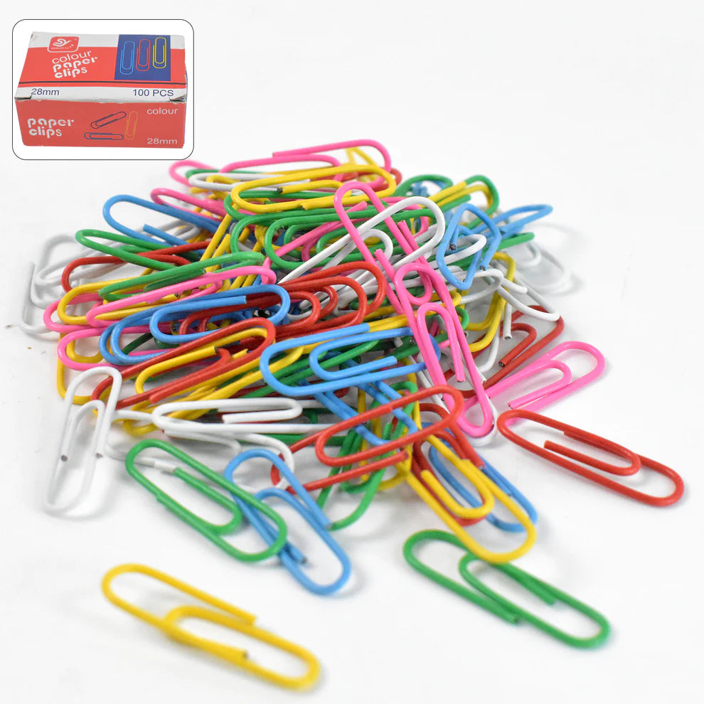 Metal U Shape Paper Pin  Clip 28 Mm (100 Pcs Set)