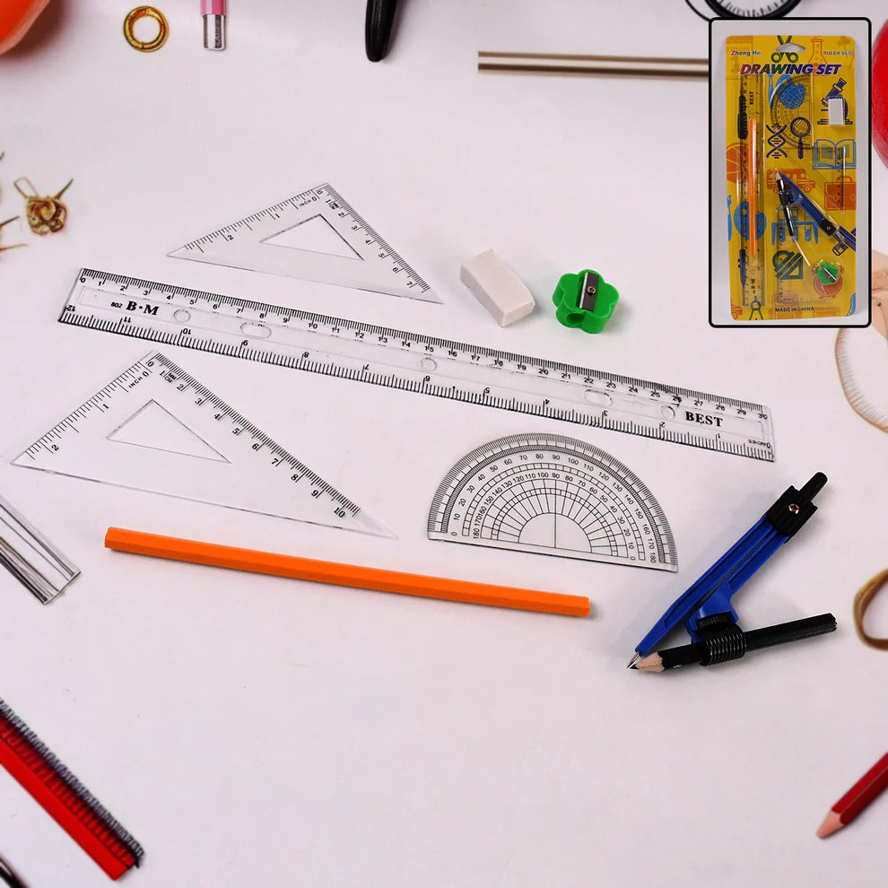 9 In 1 Stationery Set For School Student Office Draft Rulers