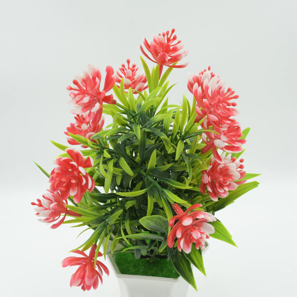 Wild Artificial Flower Plants With Cute Pot (1 Pc)