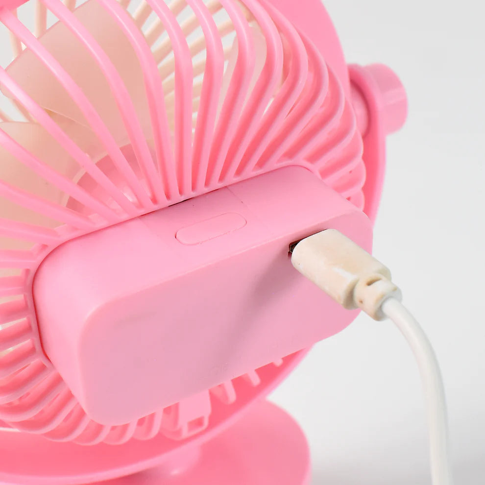 Usb Portable Mini Desk Fan With Light For Office, School, Home Use (1 Pc)