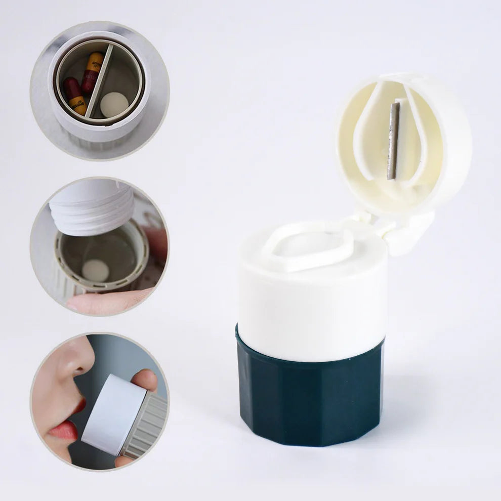 Pill Crusher And Grinder 4 In 1 Pill Crusher