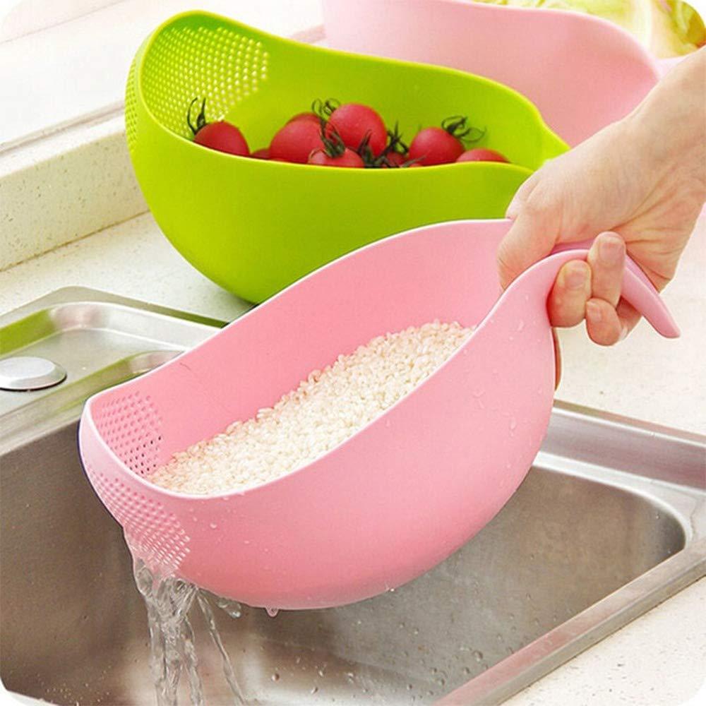 Rice Bowl Thick Drain Basket With Handle