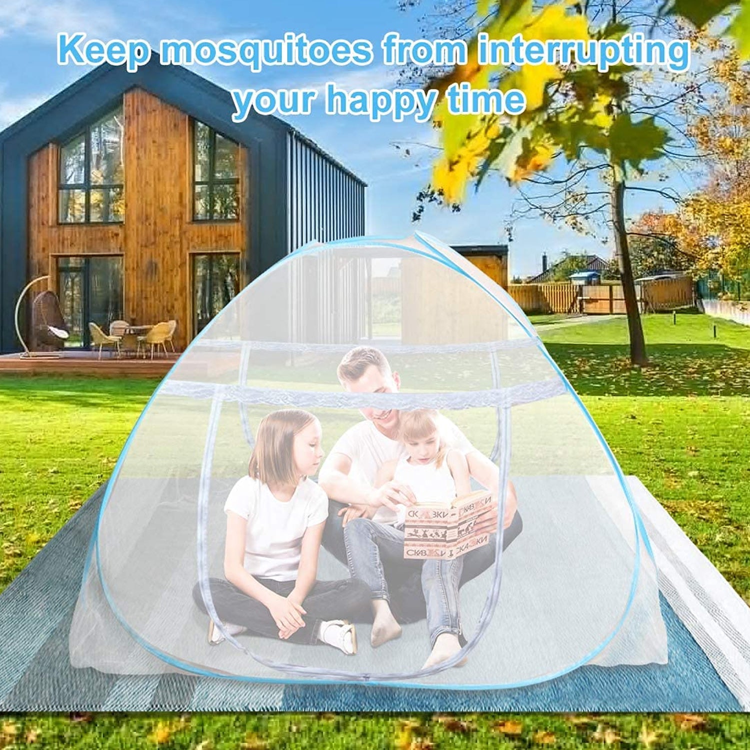 Premium Polyester Foldable Mosquito Net Tent (100 Cm Long 1 Pc)