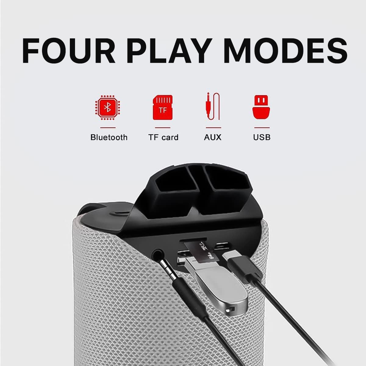 Portable rechargeable Waterproof Splashproof Wireless High Sound Bluetooth Speaker