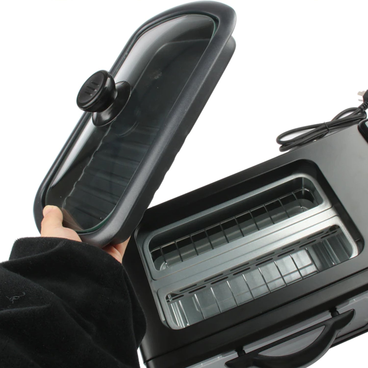 3 In 1 Breakfast Maker Portable Toaster Oven Grill Pan  Coffee Maker Full Breakfast Ready At One Go