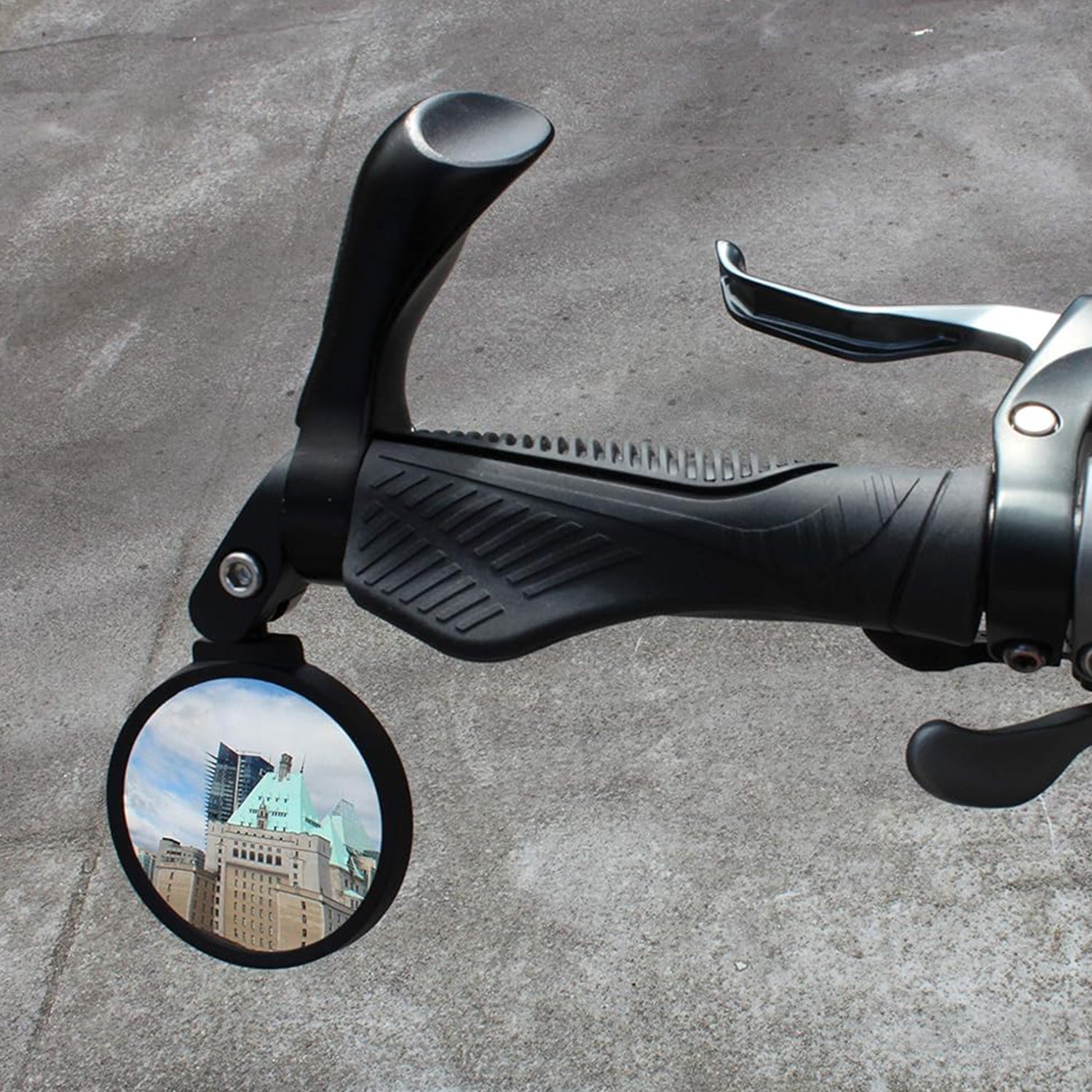 Bar End Bike Mirror Safe Rearview Mirror 360 Rotatable (1 Pc)
