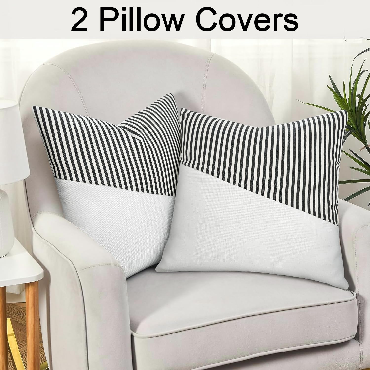 Decorative Pillow Covers Cushion Cases Soft Cotton (26*26 Inch 1 Pair 2 Pc)