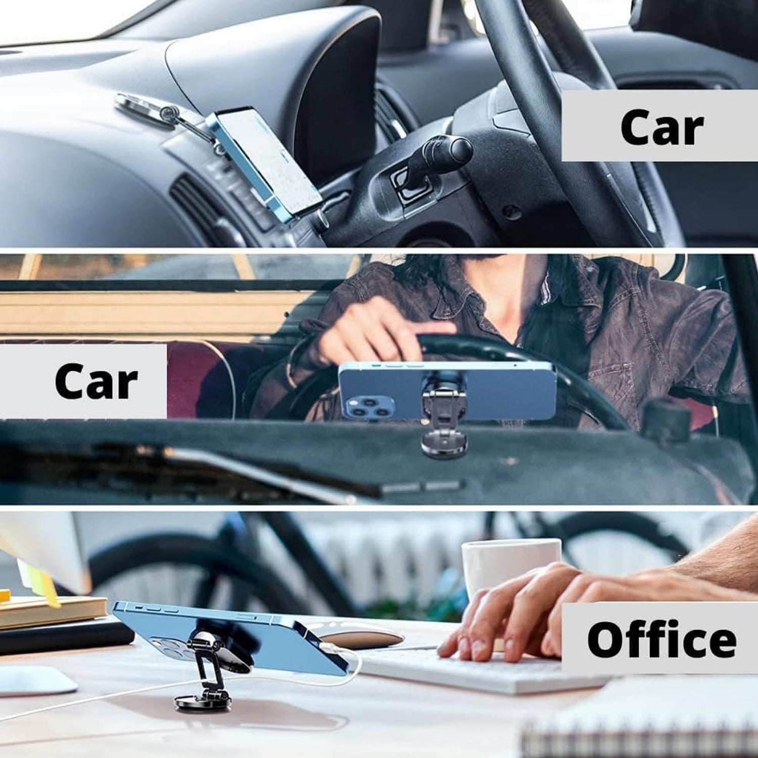 360 Degree Rotating Magnetic Car Phone Holder (Pack Of 1)