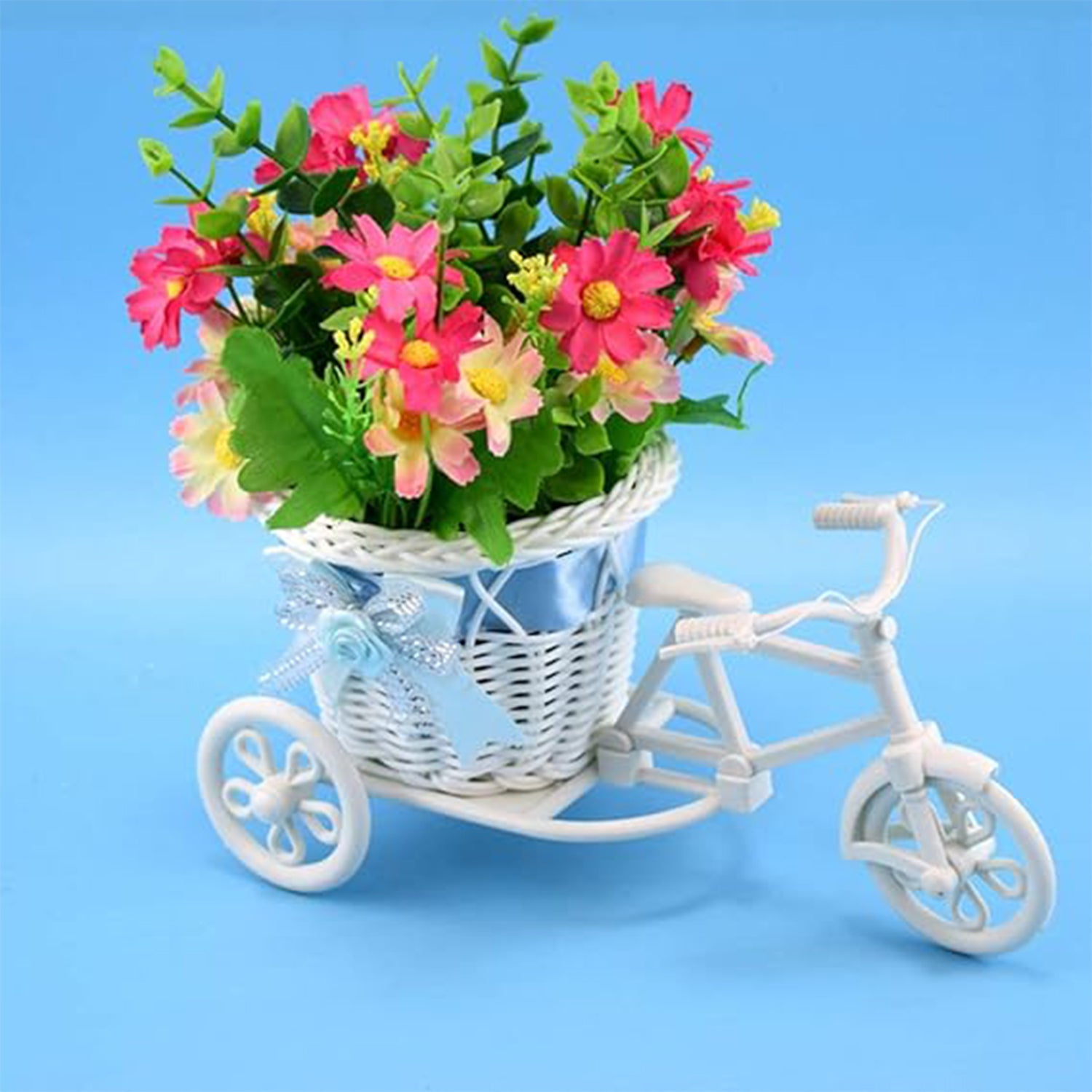 Plastic Cycle Flower Vases For Home Decor Bicycle Flower Pot Stand