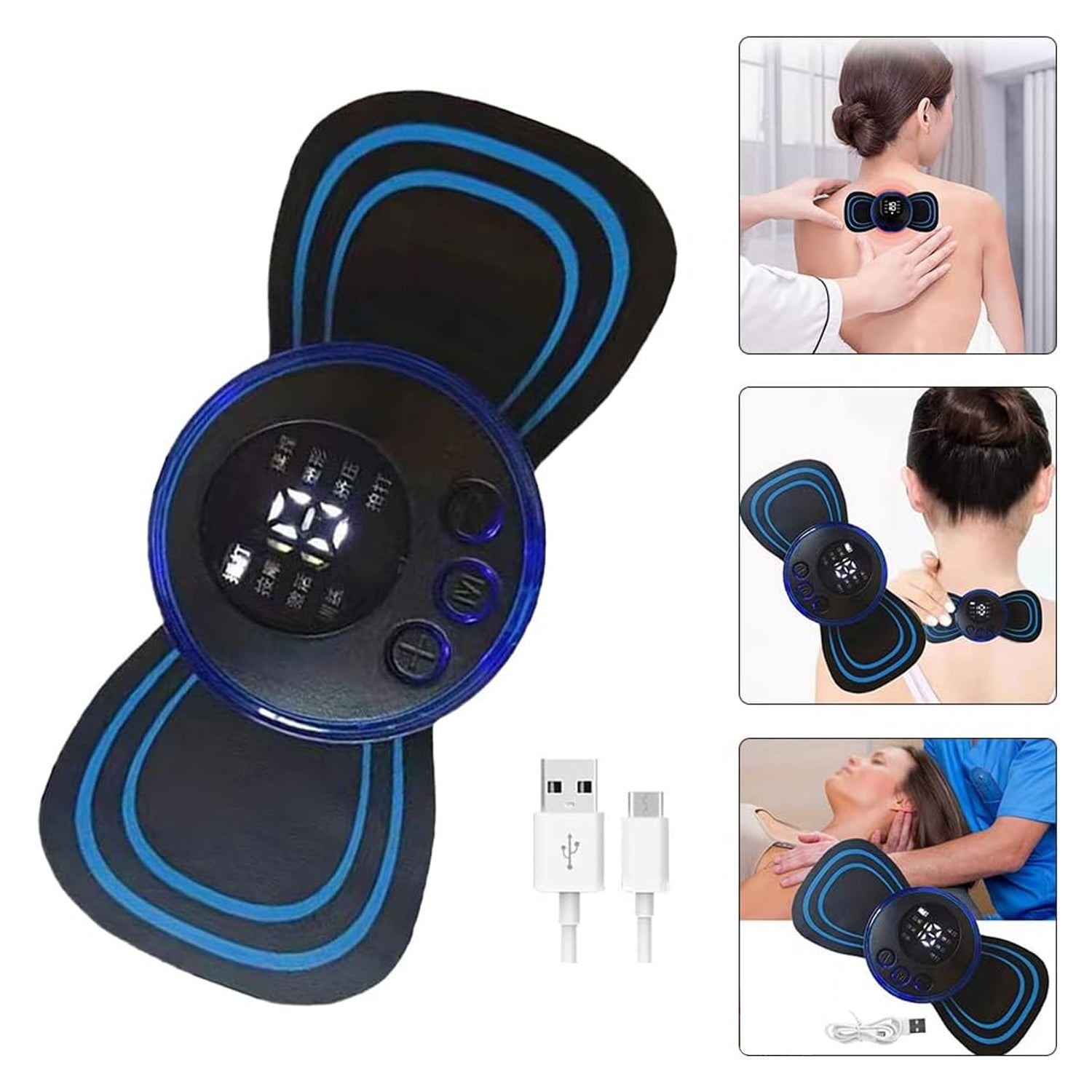 Portable Usb Neck Massager Electric Neck Massager With Cable