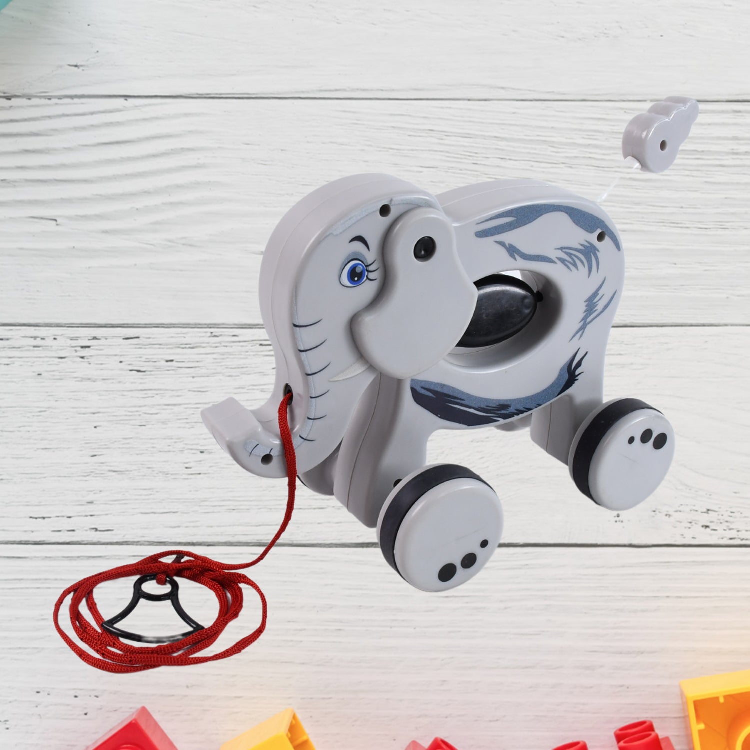 Pull Along Toddler Toy With Attractive Design (Elephant)