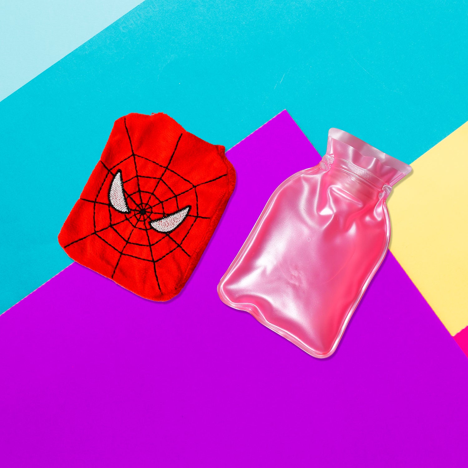 Spiderman Small Hot Water Bag With Cover For Pain Relief