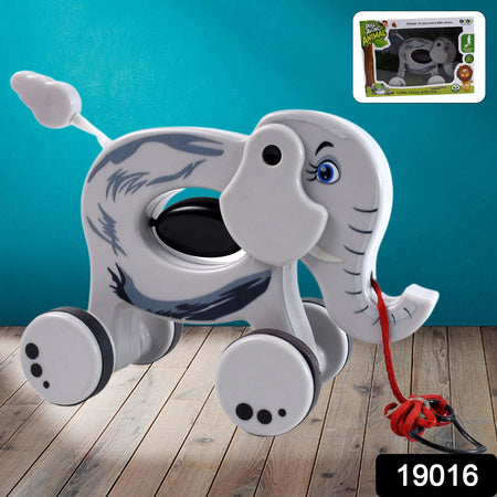 Pull Along Toddler Toy With Attractive Design (Elephant)