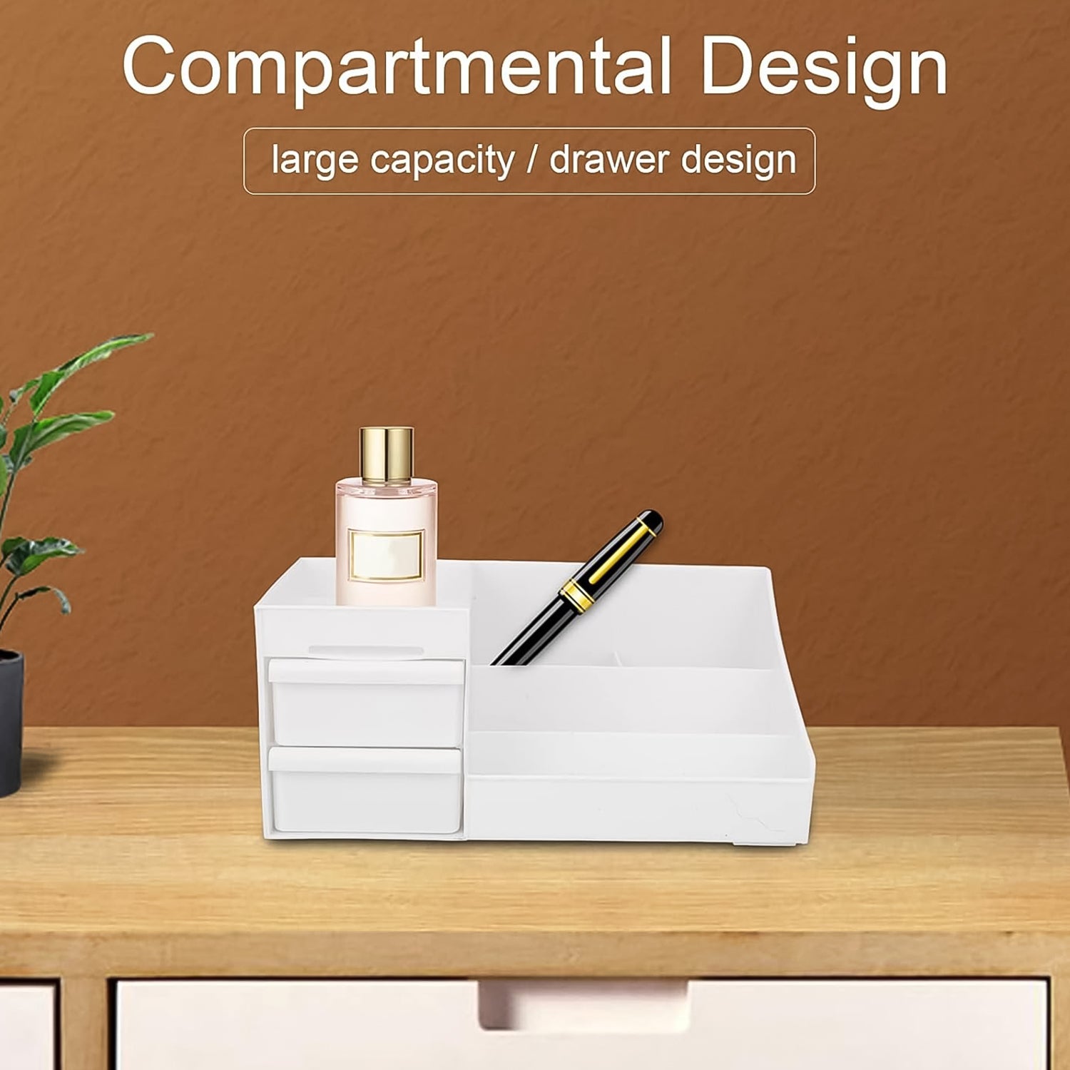 Large Capacity Desktop Cosmetic Storage Box (1 Pc Mix Color)