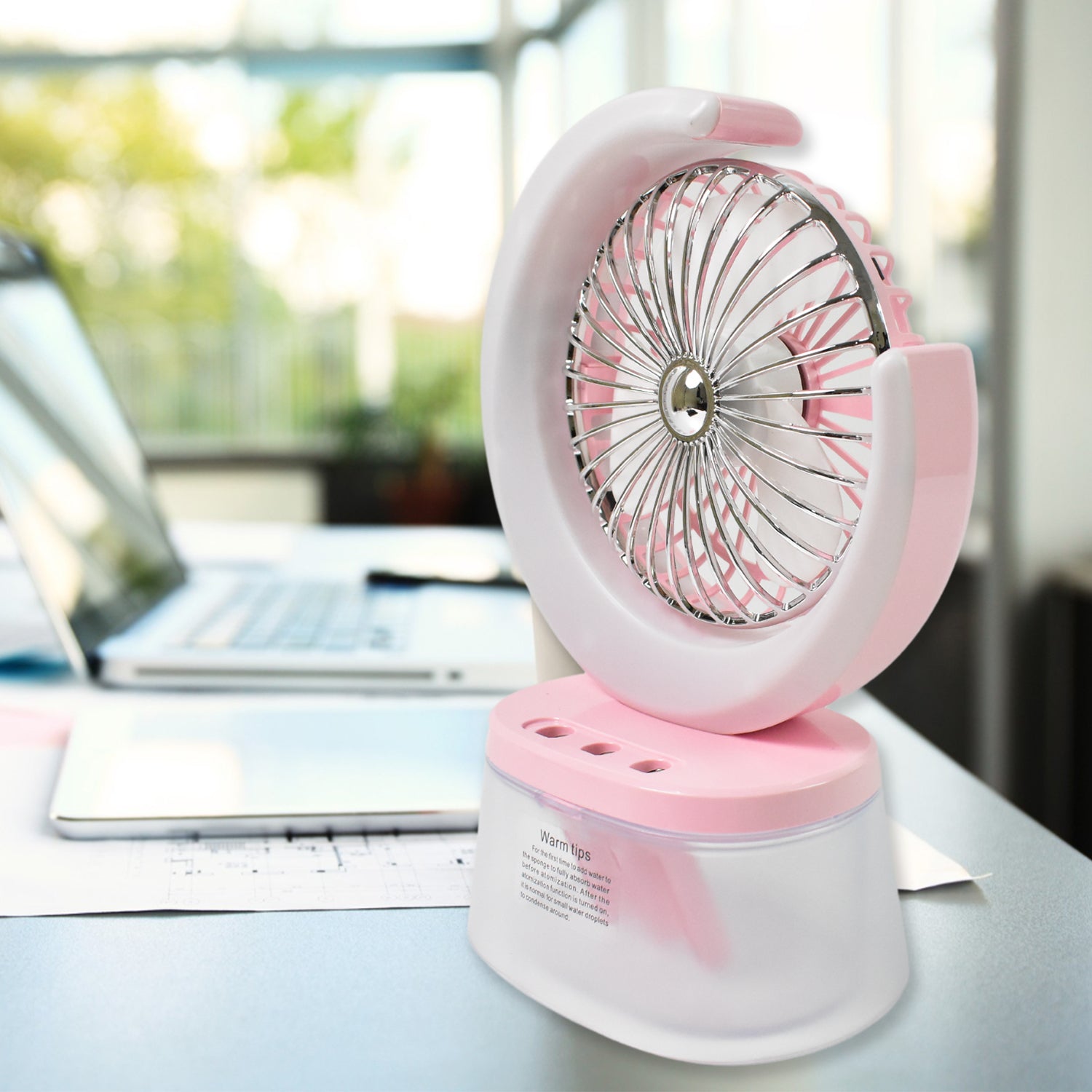 Desktop Fan - Camping Fan With Led Light (1 Pc Plug Play Fan)