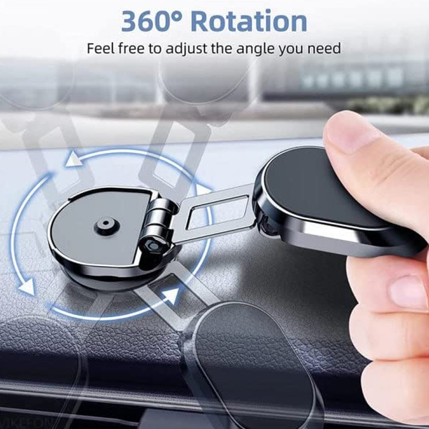 360 Degree Rotating Magnetic Car Phone Holder (Pack Of 1)