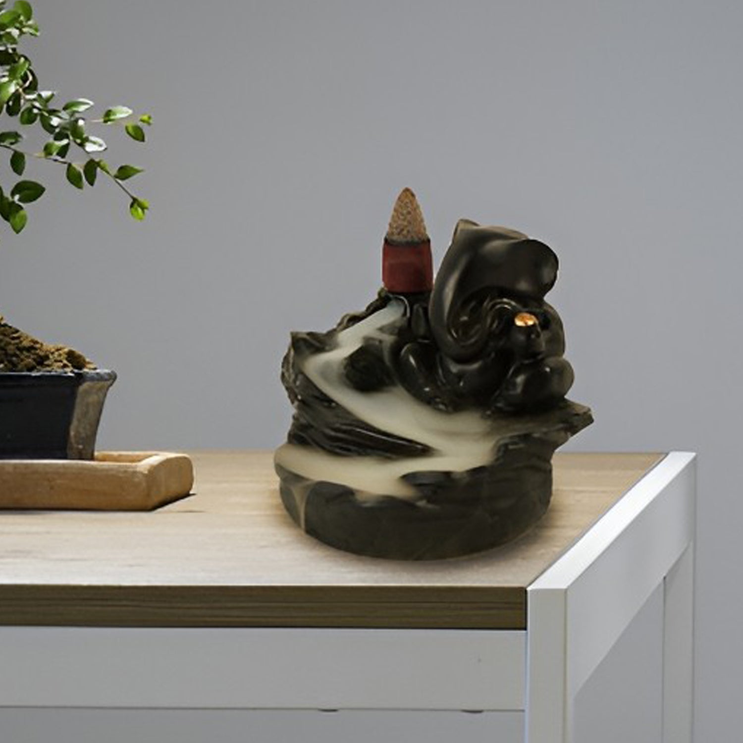 Smoke Fountain Ganesha Idol Decoration Items With 8 Pc (1 Pc)