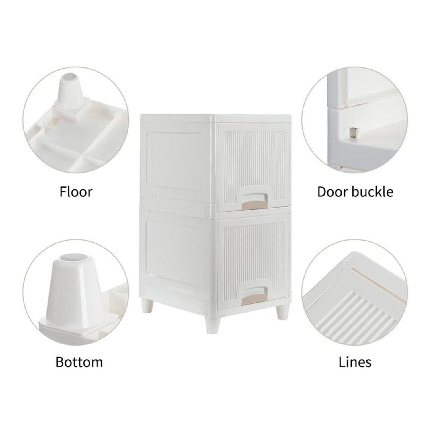 Multipurpose Storage Cabinet Storage Solutions Plastic Drawers (2 Layer)