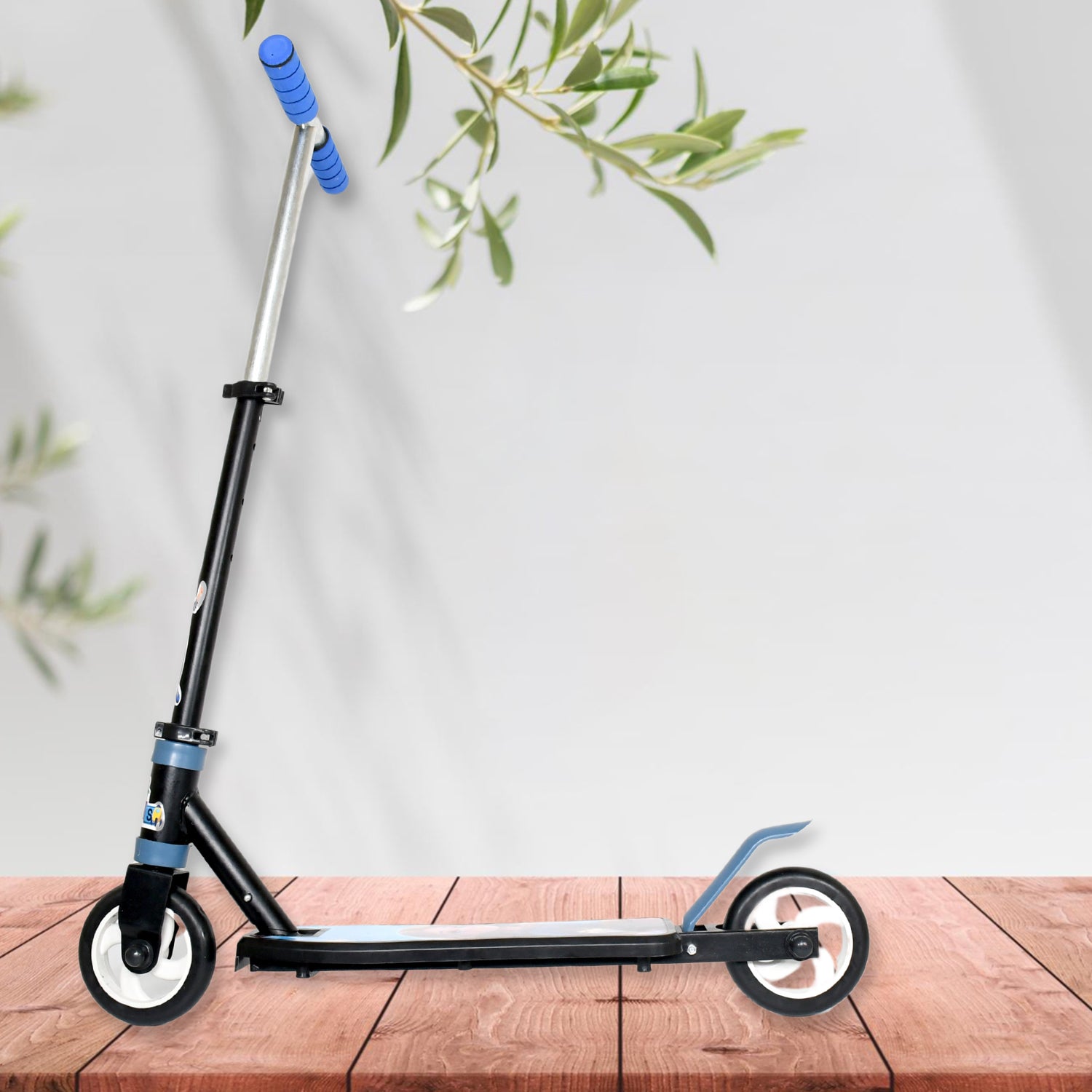 Basic Kids Ride On Leg Push Scooter For Boys And Girls (4 - 8 Years Old Kids) (1 Pc 2 Wheel)