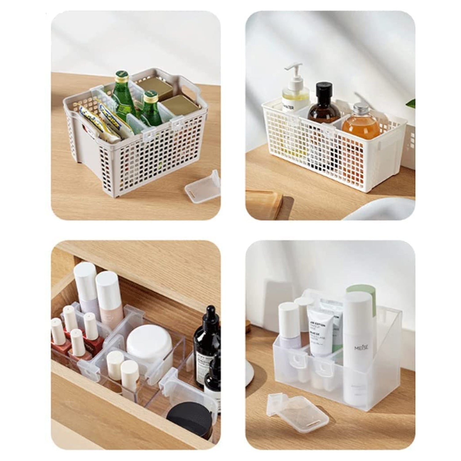 Plastic Storage Baskets Refrigerator Organizer Bins Partition Clip (1 Pc)