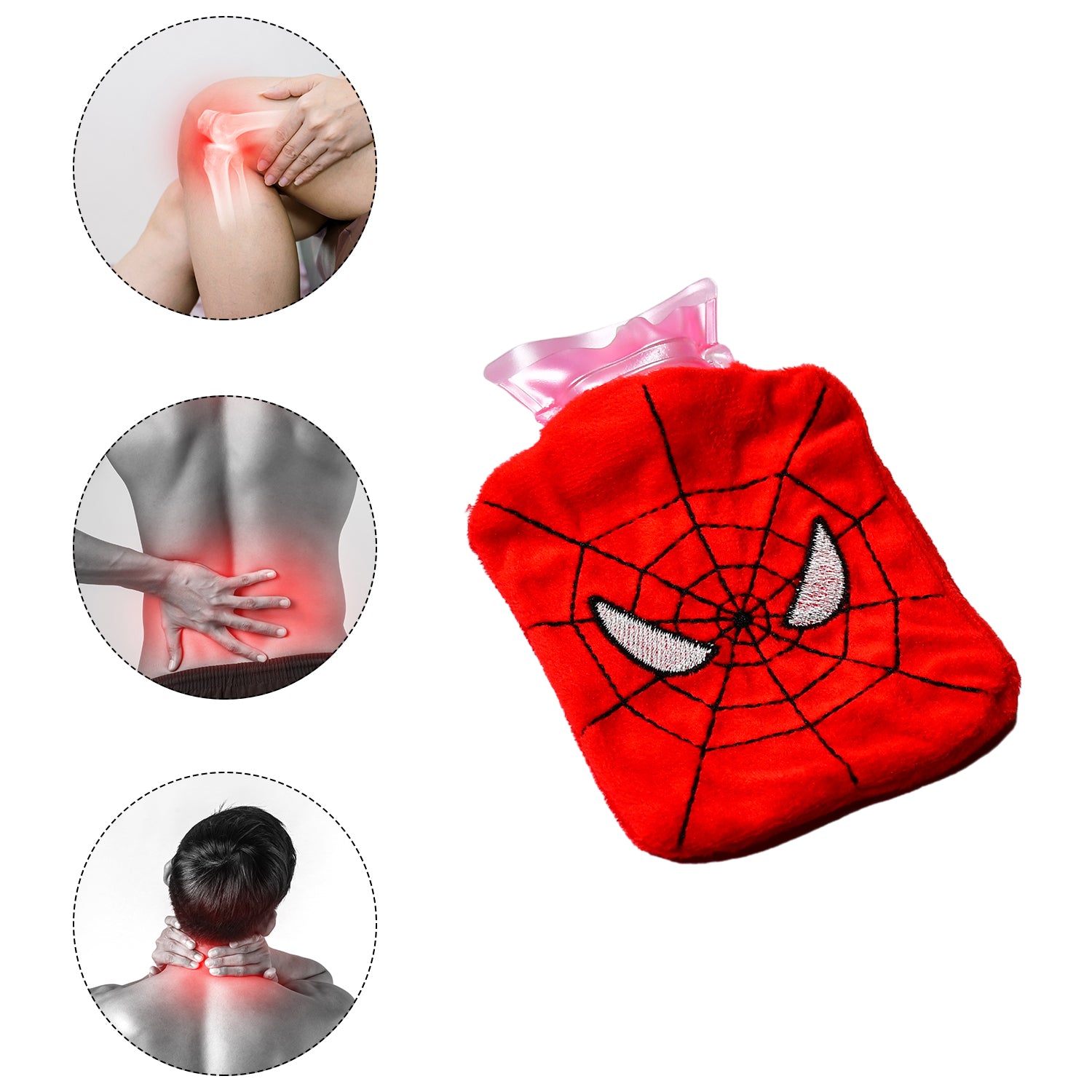 Spiderman Small Hot Water Bag With Cover For Pain Relief