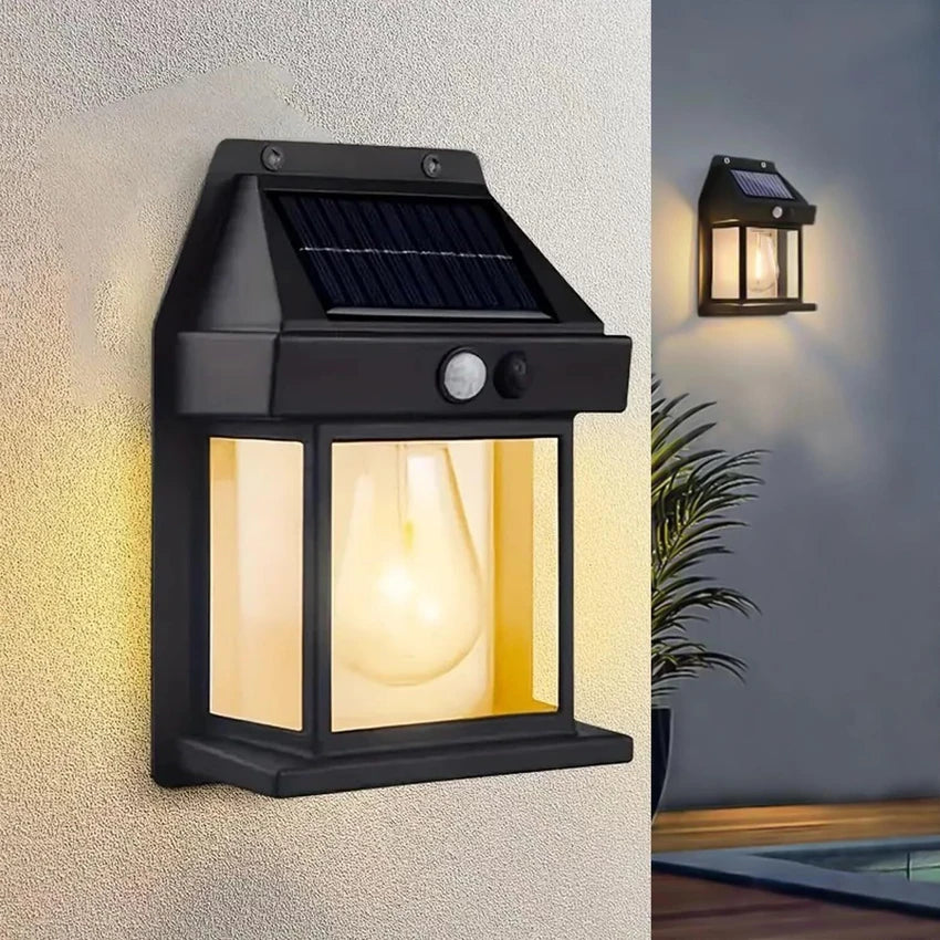 Solar Wall Lights Lamp Outdoor Wireless Dusk To Dawn Porch Light (1 Pc )