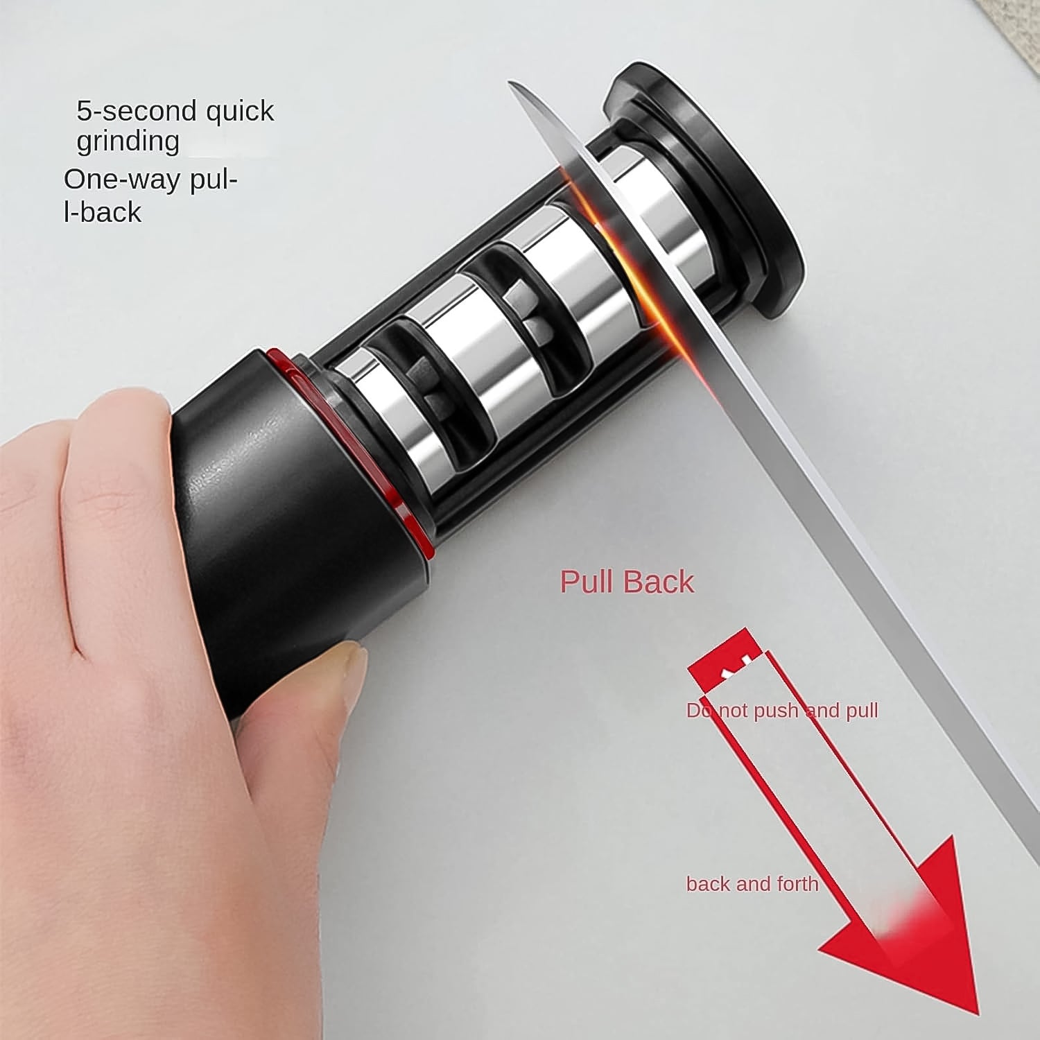 3-stage Knife Sharpener Knife Grinder Three-sided Blade For Both Water (1 Pc)