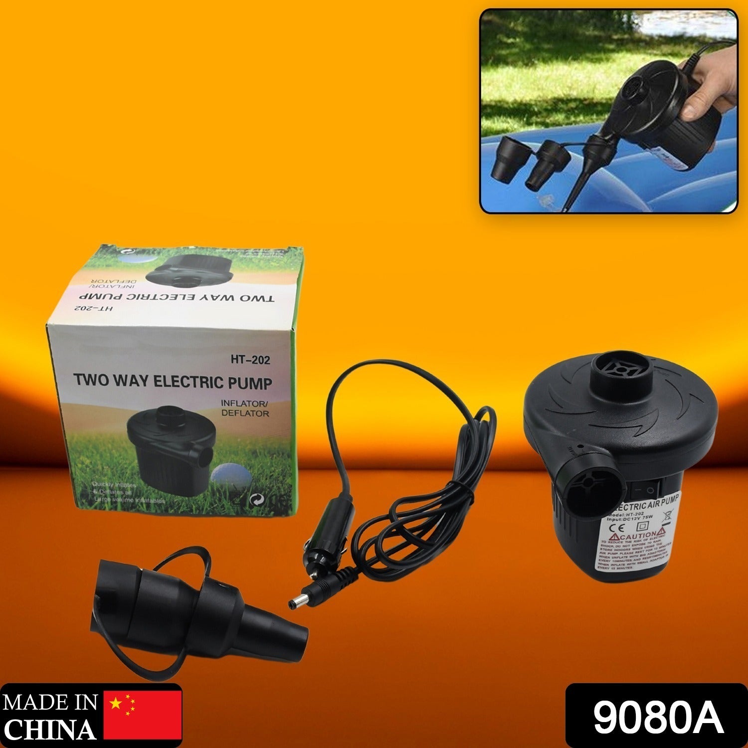Multi-purpose Electric Air Pump Without Valve Adaptors