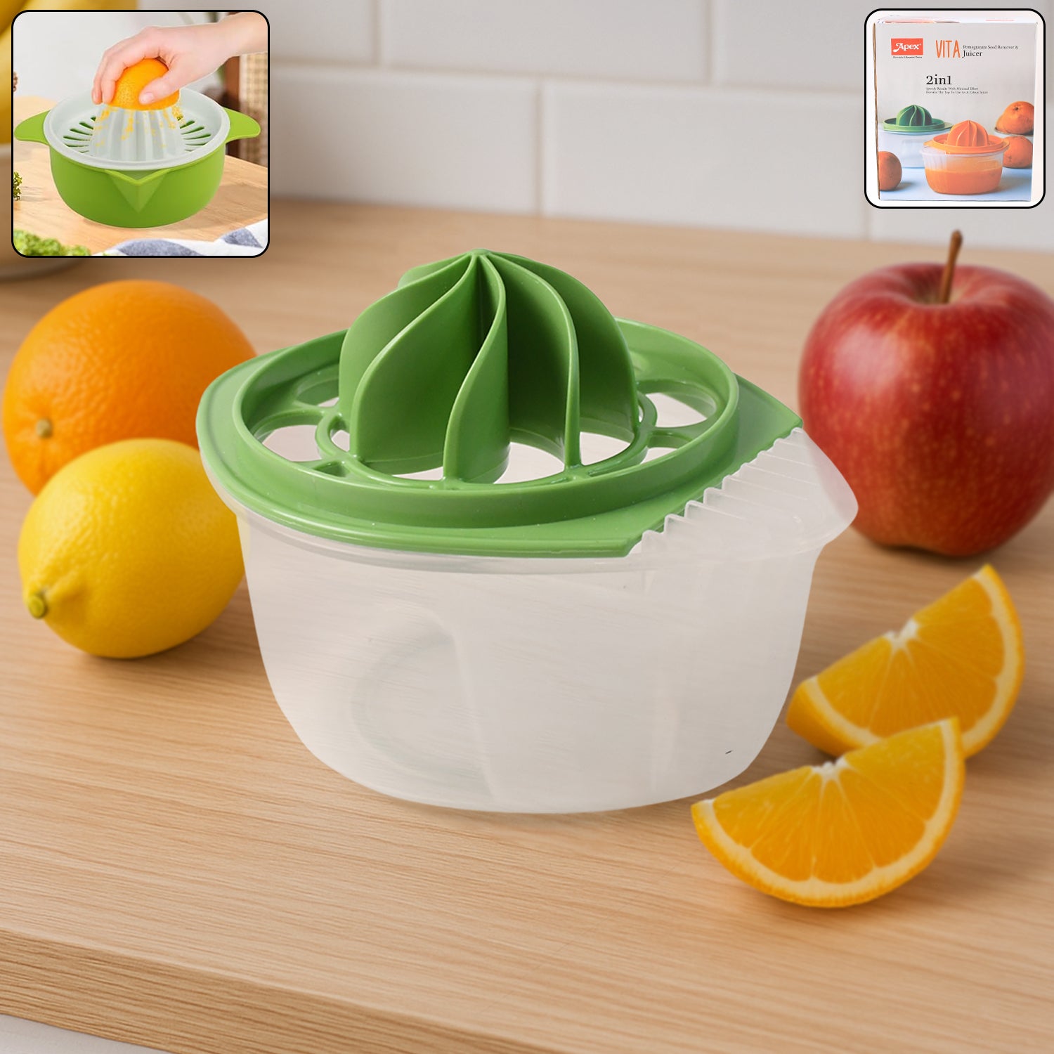 Apex Vita Pomegranate Seed Remover Citrus Juicer (2 In 1)